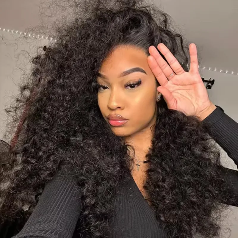 250 Densit Deep Wave 13x6 13x4 HD Lace Front Human Hair Wigs Curly 360 HD Transparent Lace Frontal Brazilian Wig For Black Women
250 Densit Deep Wave 13x6 13x4 HD Lace Front Human Hair Wigs Curly 360 HD Transparent Lace Frontal Brazilian Wig For Black Women