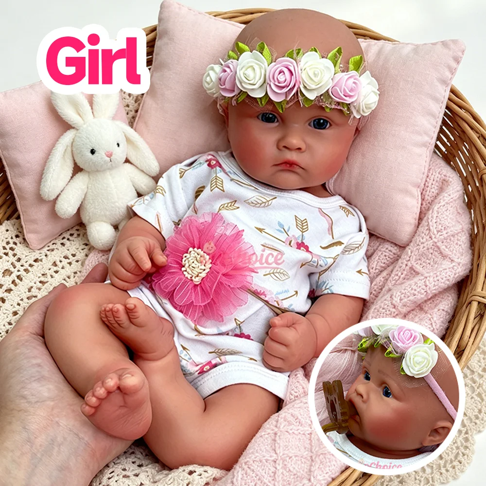 18" Customizable Reborn Silicone Baby Doll Soft Flexible Reborn Doll Waterproof Realistic Newborn Girl DIY Set Gift For Artist
18" Customizable Reborn Silicone Baby Doll Soft Flexible Reborn Doll Waterproof Realistic Newborn Girl DIY Set Gift For Artist