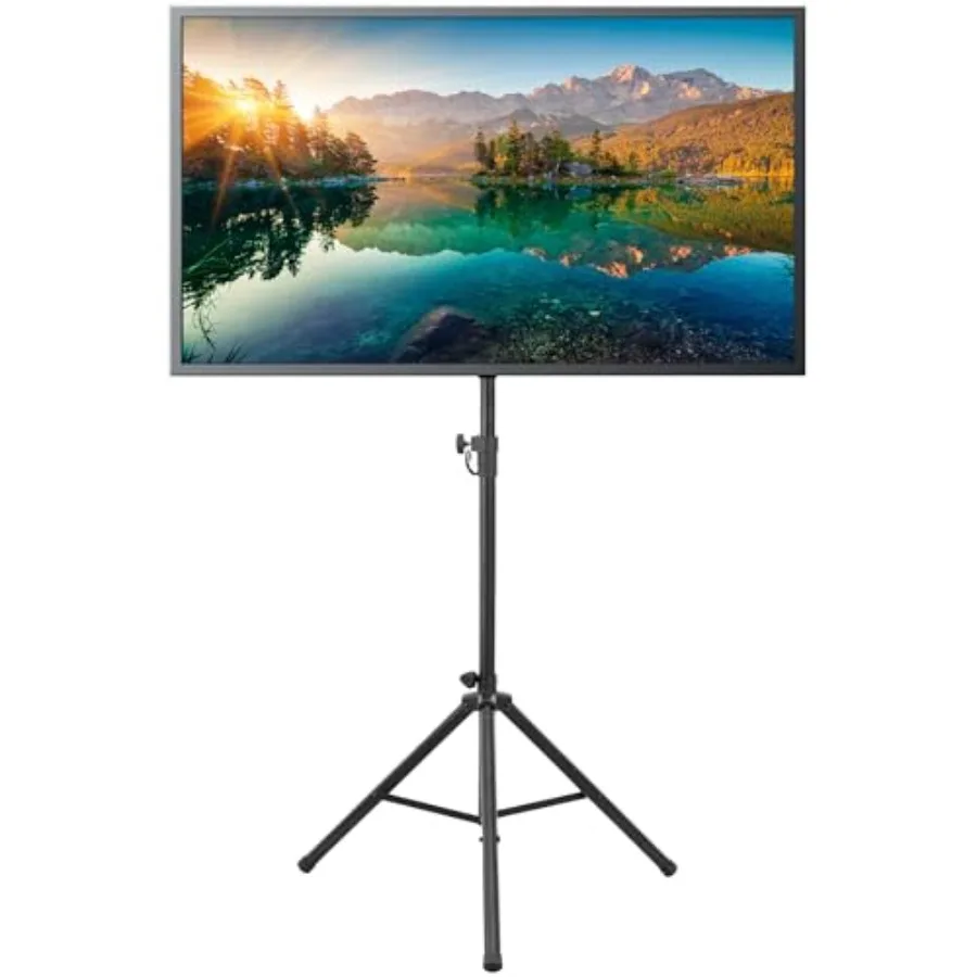 Portable TV tripod stand for 32-70 inch flat screens aluminum black height adjustable indoor/outdoor stand with VESA 200x200 to
Portable TV tripod stand for 32-70 inch flat screens aluminum black height adjustable indoor/outdoor stand with VESA 200x200 to