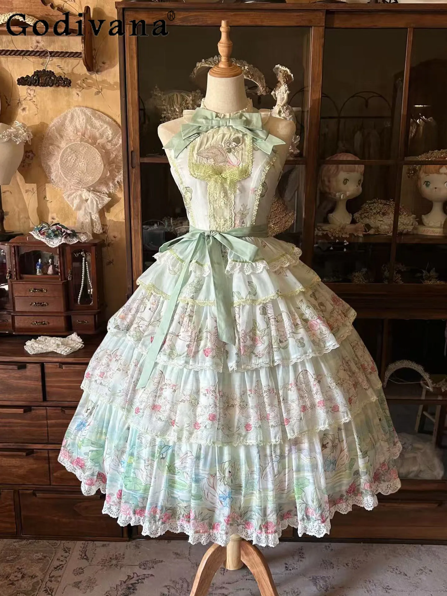 Princess Tea Party Sweet Elegant Dress New 2026 Summer Dresses Women's High-waisted Slimming Sleeveless Bow Lace Print Dress
Princess Tea Party Sweet Elegant Dress New 2026 Summer Dresses Women's High-waisted Slimming Sleeveless Bow Lace Print Dress