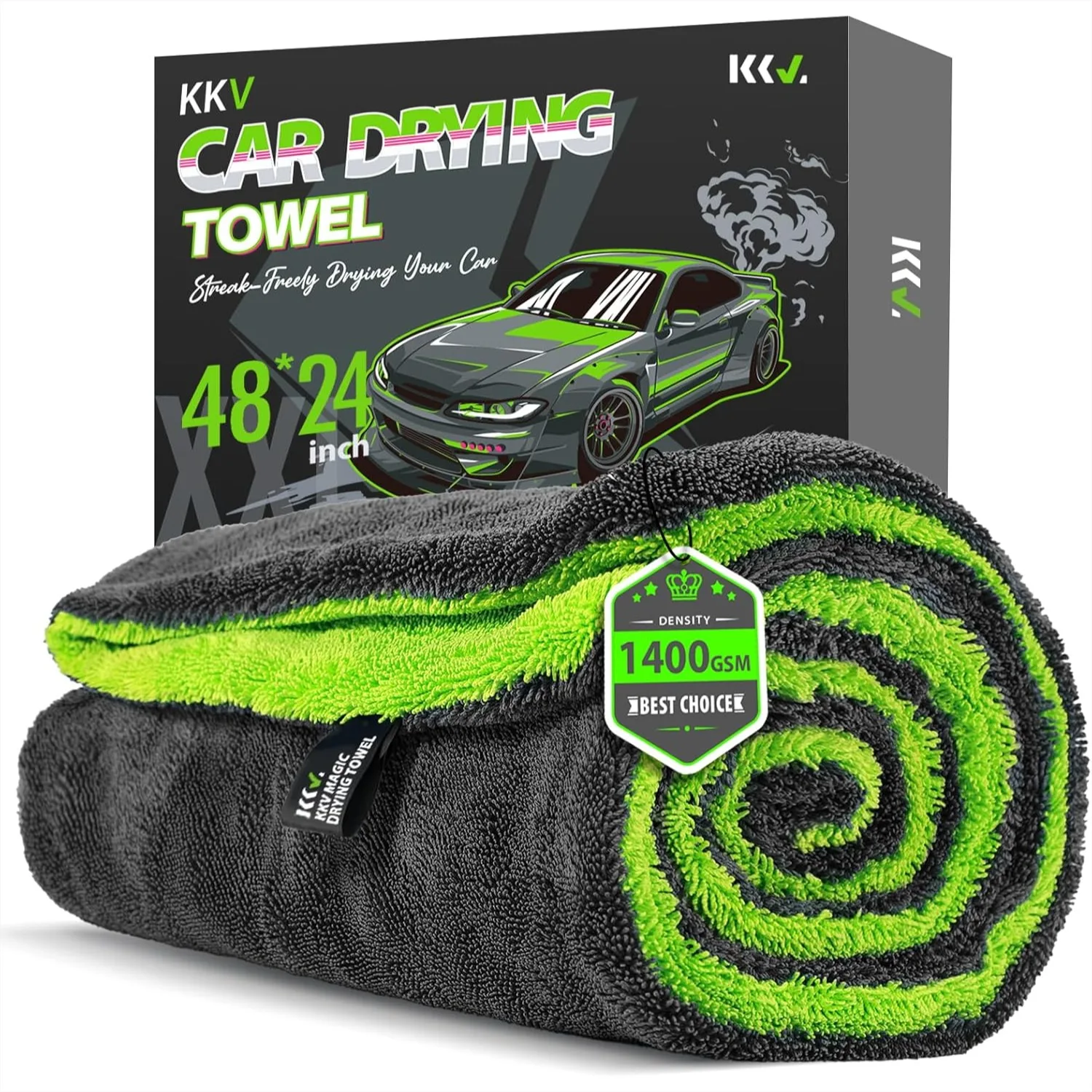 48x24 SUV Drying Towel, 1400GSM Dual Sided Microfiber Car Cleaning Towel with Twisting Yarn, Super Absorbent Scratch-Free
48x24 SUV Drying Towel, 1400GSM Dual Sided Microfiber Car Cleaning Towel with Twisting Yarn, Super Absorbent Scratch-Free