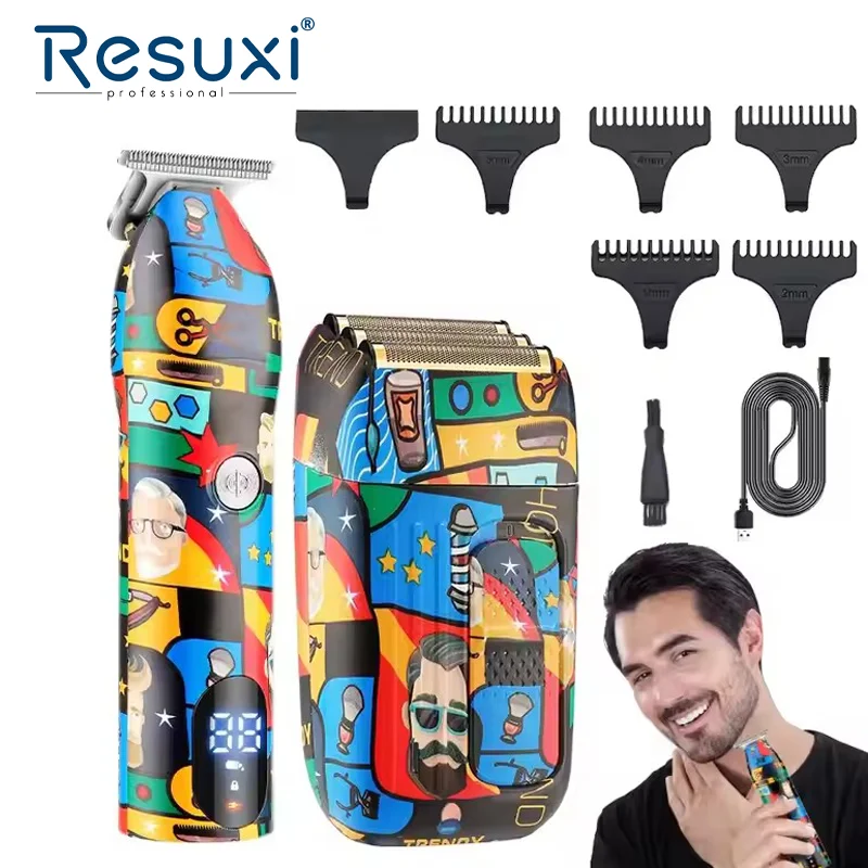 Resuxi 969 Professional Hair Clippers Set T Blade Hair Trimmer Electric Shaver for Men Men Beard Hair Finishing Trimmer
Resuxi 969 Professional Hair Clippers Set T Blade Hair Trimmer Electric Shaver for Men Men Beard Hair Finishing Trimmer