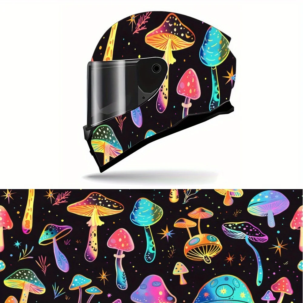 Colorful Mushroom Full Face Helmet Vinyl Wrap Sticker, Waterproof Scratch-Resistant Self-Adhesive PVC Decals, Artistic Aesthetic
Colorful Mushroom Full Face Helmet Vinyl Wrap Sticker, Waterproof Scratch-Resistant Self-Adhesive PVC Decals, Artistic Aesthetic