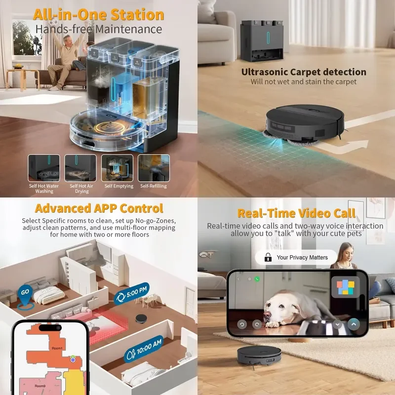 【CHIMU HOME】 2026 Newest Self-Emptying Vacuum Cleaner and Mop with Hot Water Drainage and Automatic Water Supply for
【CHIMU HOME】 2026 Newest Self-Emptying Vacuum Cleaner and Mop with Hot Water Drainage and Automatic Water Supply for