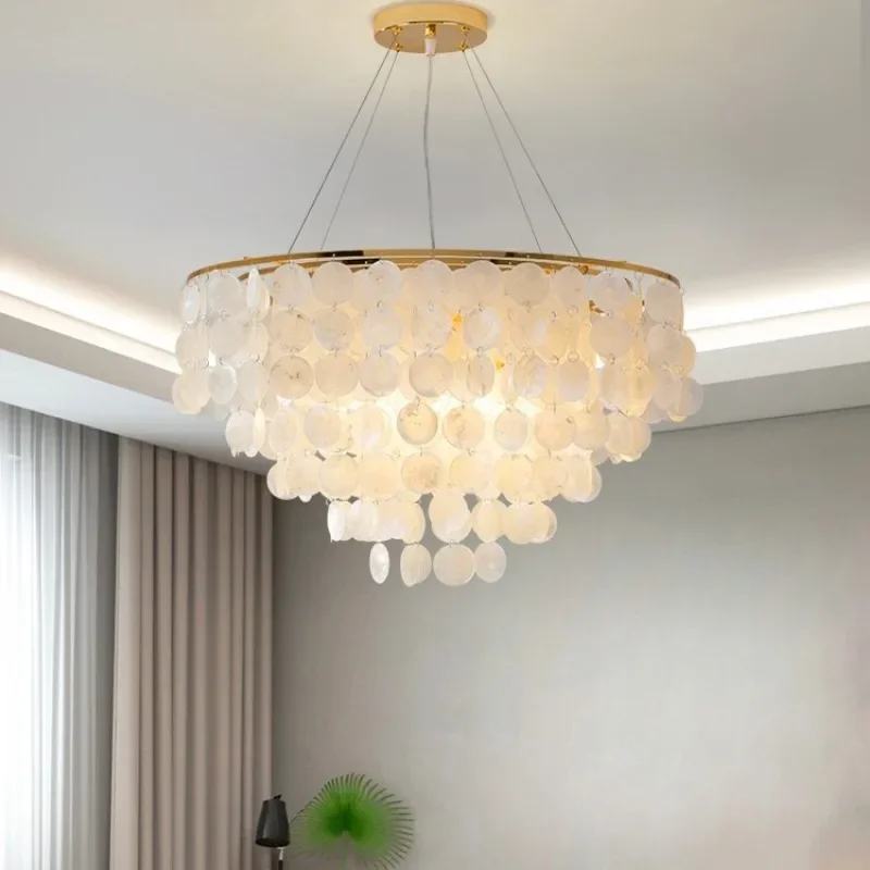 French Shell Chandelier Bedroom Living Room Dining Room Kitchen Staircase Wind Chime Light Hanging Indoor Decoration Lighting
French Shell Chandelier Bedroom Living Room Dining Room Kitchen Staircase Wind Chime Light Hanging Indoor Decoration Lighting