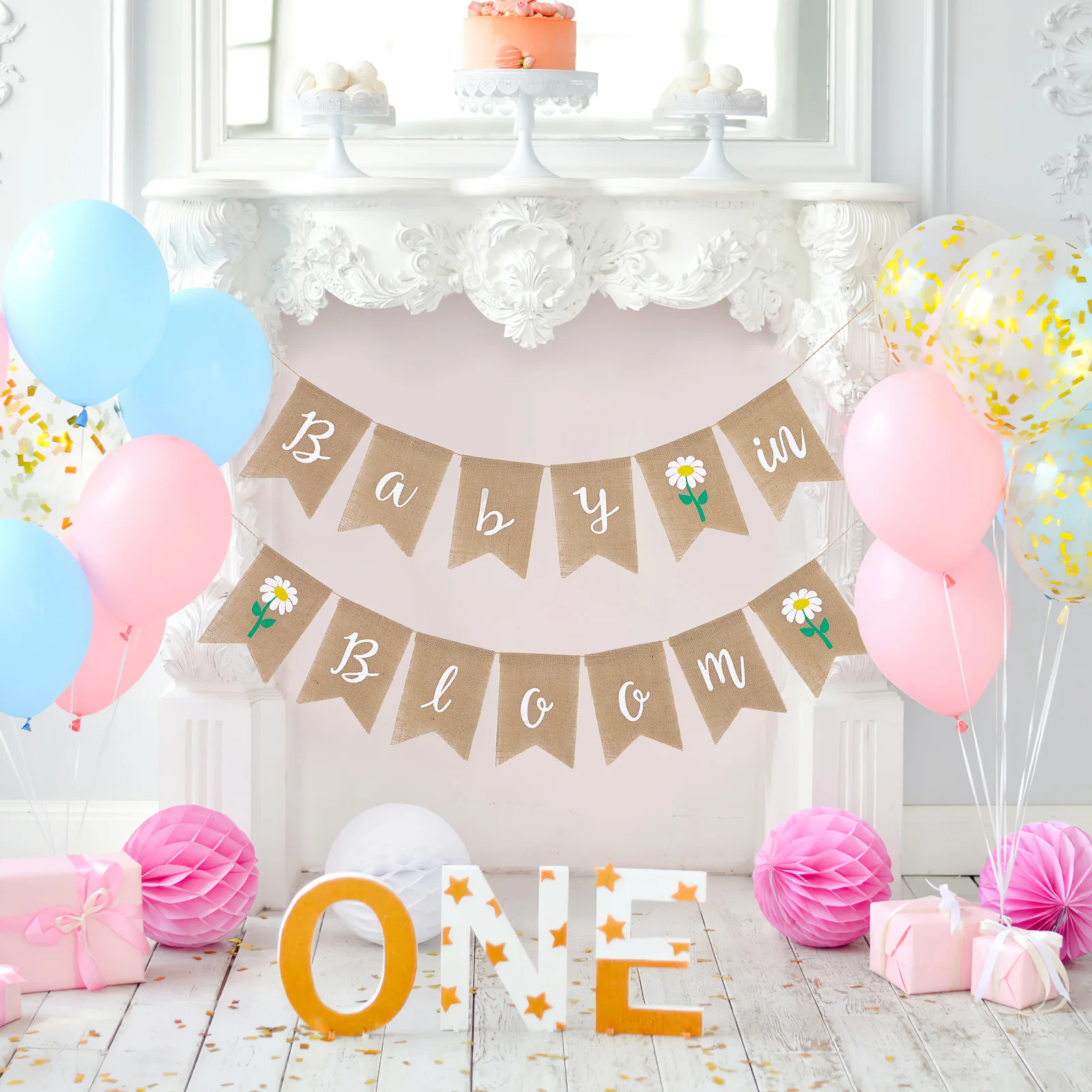Linen Banner for Baby's 1st Birthday Decorations Chic Daisy Pattern Garland Party Supplies Bunting Banner Baby Shower
Linen Banner for Baby's 1st Birthday Decorations Chic Daisy Pattern Garland Party Supplies Bunting Banner Baby Shower