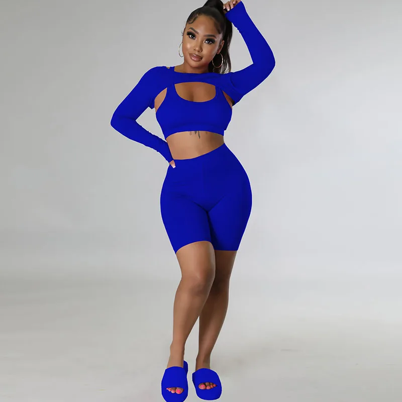 Casual Tacksuit Women 3 Piece Fitness Sporty Outfits Long Sleeve Coat+Backless Tank Crop Top+ Shorts Matching Sets Work Out Wear
Casual Tacksuit Women 3 Piece Fitness Sporty Outfits Long Sleeve Coat+Backless Tank Crop Top+ Shorts Matching Sets Work Out Wear