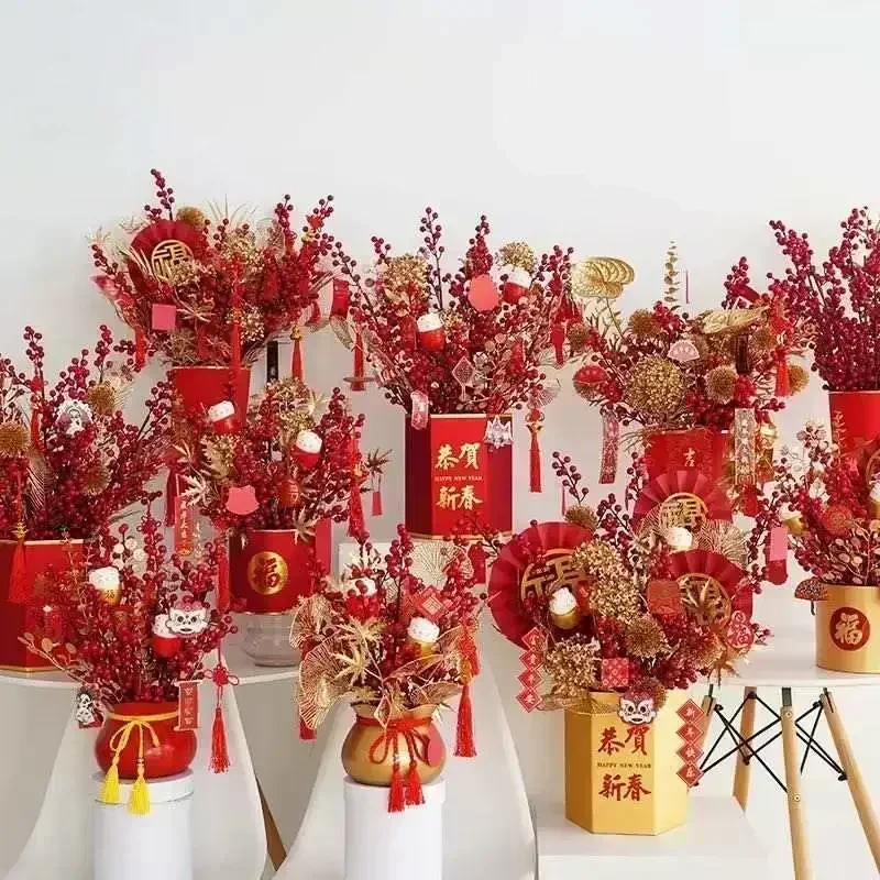 Vietnamese Indoor Home Fortune Artificial Flower Red Fruit Lunar New Year Decoration Gifts Luxury
Vietnamese Indoor Home Fortune Artificial Flower Red Fruit Lunar New Year Decoration Gifts Luxury