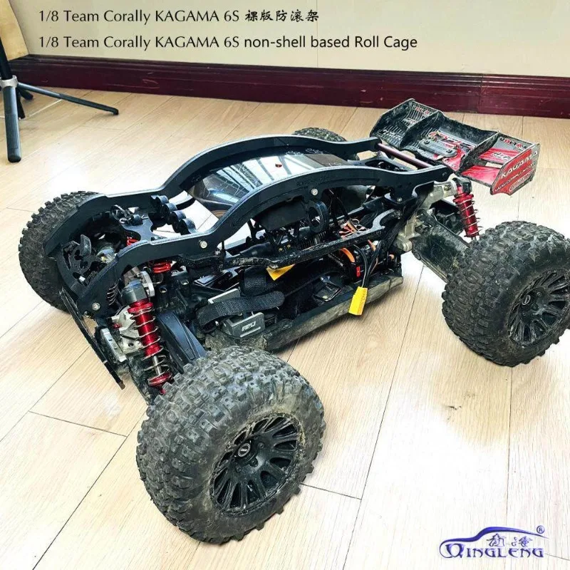 Nylon Bare Roll Cage with Aluminum Reinforcement, Lightening Hole Design & R Clip Lock for Team Corally Kagama 6S 1/8 RC Truck
Nylon Bare Roll Cage with Aluminum Reinforcement, Lightening Hole Design & R Clip Lock for Team Corally Kagama 6S 1/8 RC Truck
