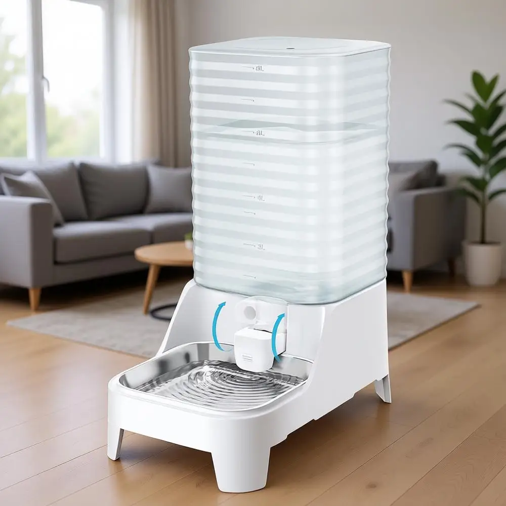 Automatic Dog Water Bowl Dispenser - 8L Large Gravity Cat Water Dispenser with Filter & Adjustable Base, Wide Mouth for Easy Cle
Automatic Dog Water Bowl Dispenser - 8L Large Gravity Cat Water Dispenser with Filter & Adjustable Base, Wide Mouth for Easy Cle