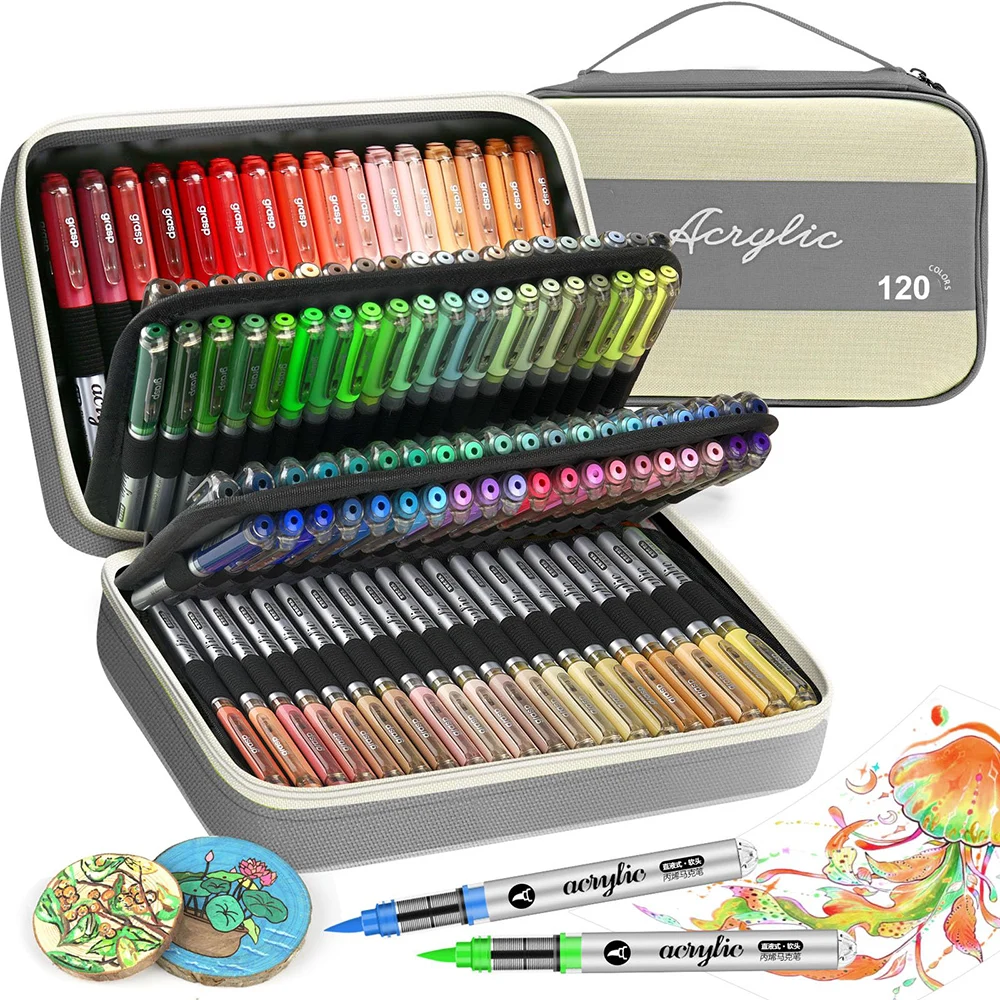 High Coverage Acrylic Paint Markers, Brush Tip Acrylic Paint Pens Set for DIY Crafts & Art Supplies Drawing Kit with Canvas Bag
High Coverage Acrylic Paint Markers, Brush Tip Acrylic Paint Pens Set for DIY Crafts & Art Supplies Drawing Kit with Canvas Bag