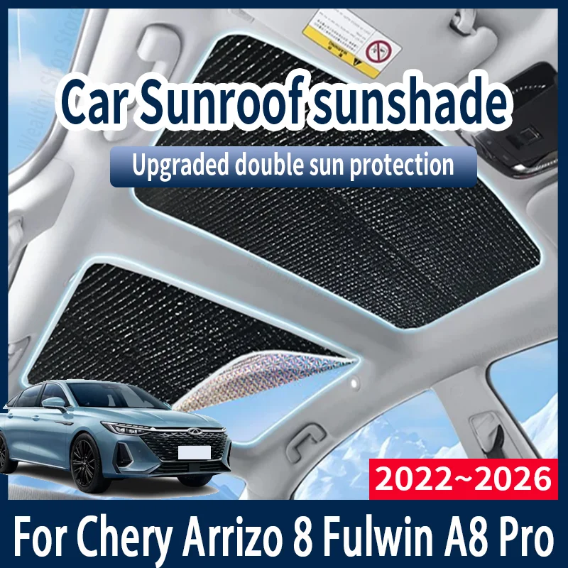 Для Chery Arrizo 8 Fulwin A8 Pro 2022 ~ 2026 автомобильные солнцезащитные козырьки, автомобильный люк на крыше, солнцезащитный козырек, защита от УФ-лучей, теплоизолирующие аксессуары
Для Chery Arrizo 8 Fulwin A8 Pro 2022 ~ 2026 автомобильные солнцезащитные козырьки, автомобильный люк на крыше, солнцезащитный козырек, защита от УФ-лучей, теплоизолирующие аксессуары