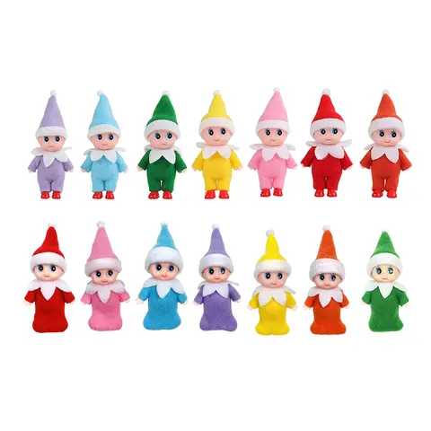 Mini Baby Elf Kawaii Tiny Doll Craft 1 PCS Set Dollhouse Accessories Shelf Decoration Xmas Gift Toys for Girls Boys Kids Adults