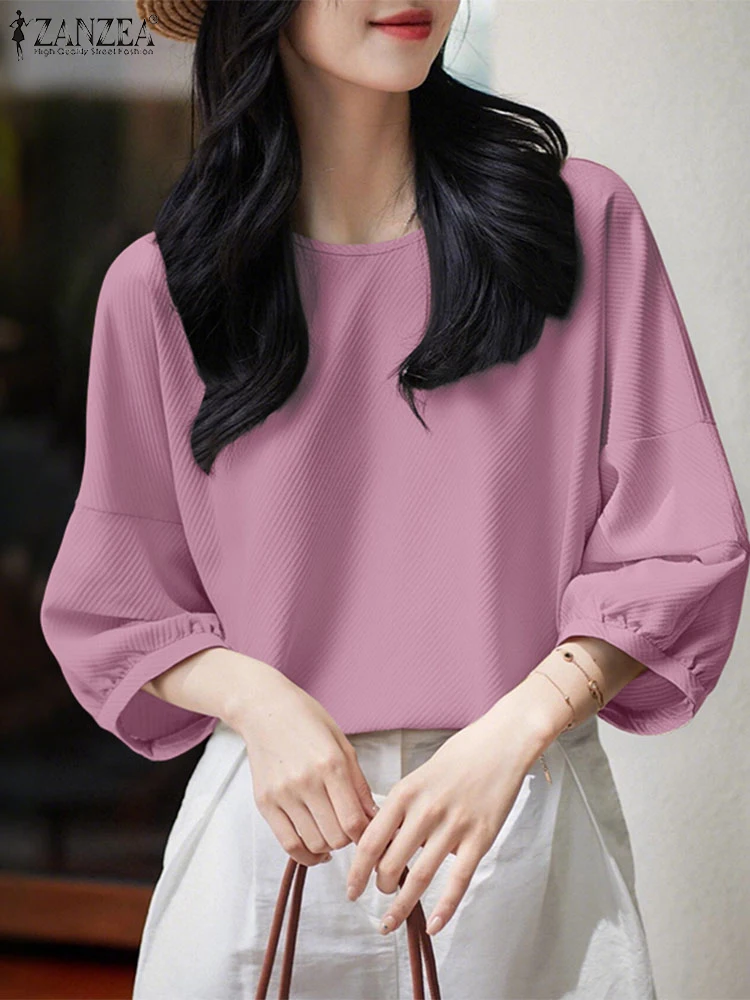 Summer Blouse ZANZEA Casual Women Tunic Tops 2025 Fashion 3/4 Sleeve O-Neck Vintage Shirts Korean Blusas Elegant Office Blusas
Summer Blouse ZANZEA Casual Women Tunic Tops 2025 Fashion 3/4 Sleeve O-Neck Vintage Shirts Korean Blusas Elegant Office Blusas