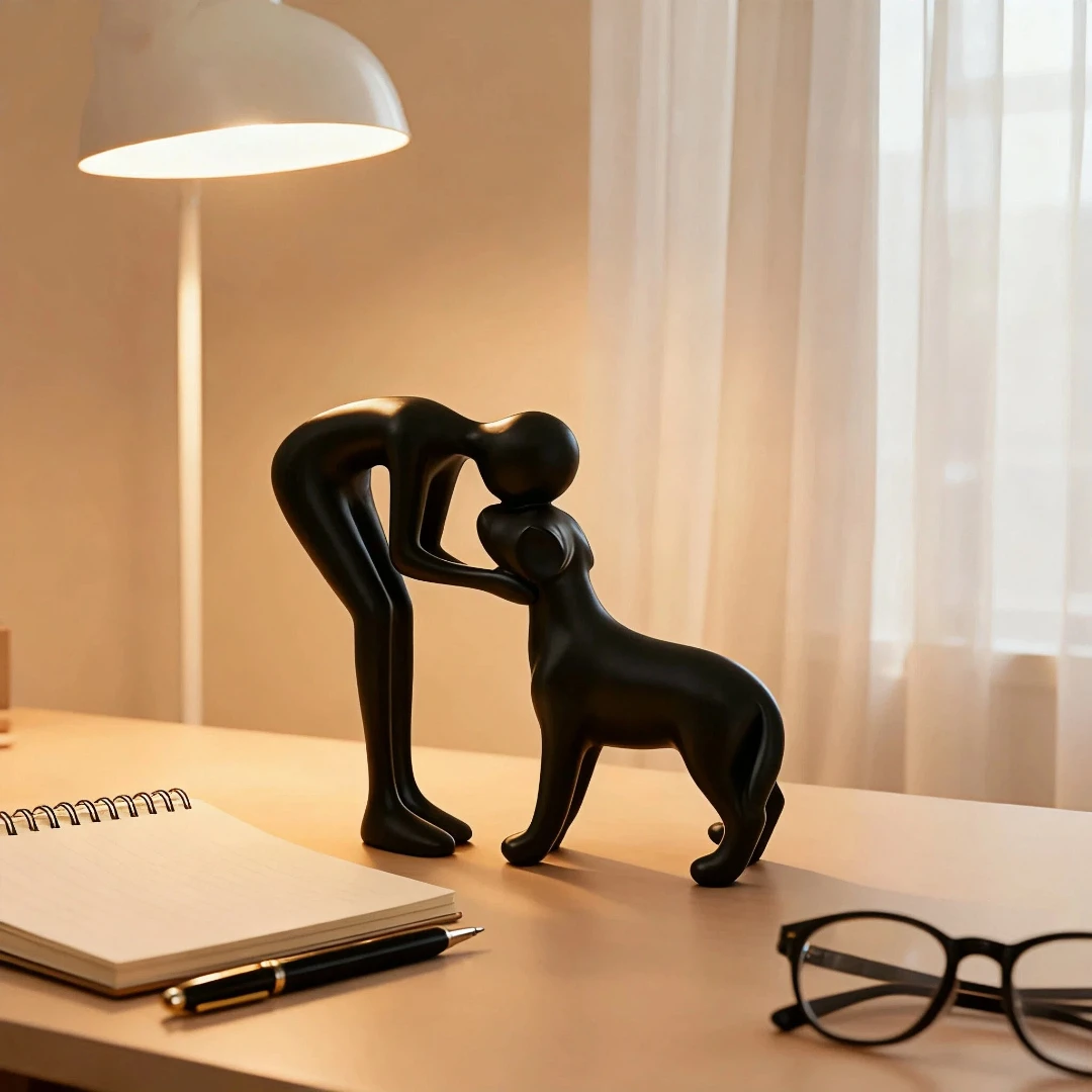 Abstract art companionship! Interactive human and pet figurines for home and office decor.
Abstract art companionship! Interactive human and pet figurines for home and office decor.