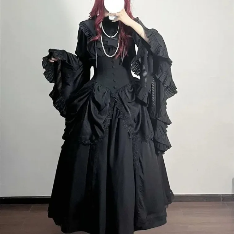 Новые облегающие рубашки с расклешенными рукавами Harajuku Lolita для женщин + Y2k E-Girl с высокой талией средней длины, весенние свободные юбки, комплекты из двух предметов
Новые облегающие рубашки с расклешенными рукавами Harajuku Lolita для женщин + Y2k E-Girl с высокой талией средней длины, весенние свободные юбки, комплекты из двух предметов