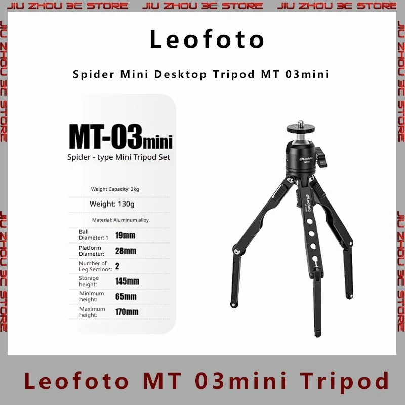 Leofoto Spider Mini Desktop Tripod MT 03mini Aluminum Alloy For Dslr Camera Smartphone Photography Vlog Live Streaming
Leofoto Spider Mini Desktop Tripod MT 03mini Aluminum Alloy For Dslr Camera Smartphone Photography Vlog Live Streaming