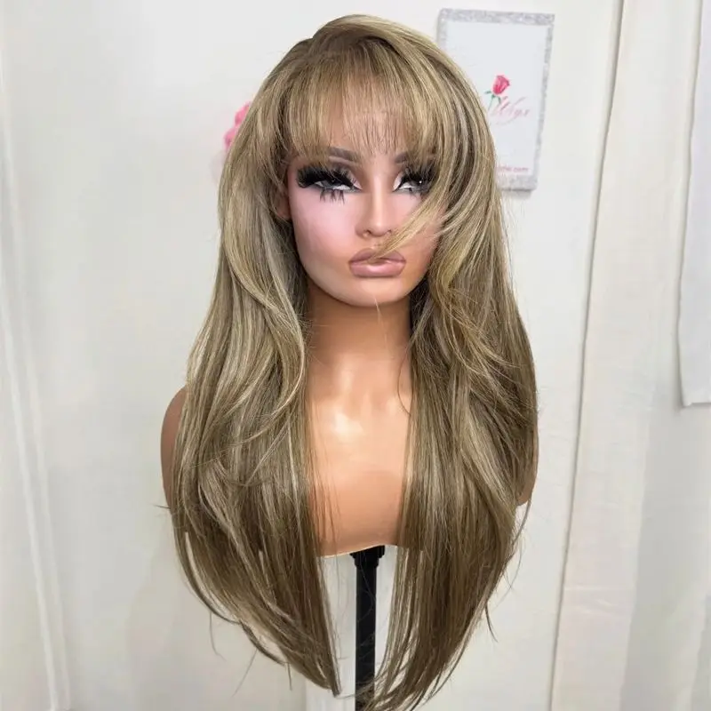 Мягкий прямой парик Ombre Blonde Brown Balayage Роскошный синтетический парик спереди с челкой Мягкий бесклеевой парик для волос Повседневная одежда
Мягкий прямой парик Ombre Blonde Brown Balayage Роскошный синтетический парик спереди с челкой Мягкий бесклеевой парик для волос Повседневная одежда