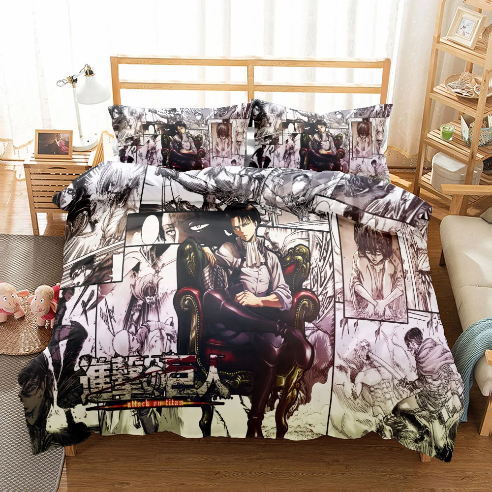 Levi Ackerman Duvet Cover Set King Queen Double Full Twin Single Size Bed Linen Set
Levi Ackerman Duvet Cover Set King Queen Double Full Twin Single Size Bed Linen Set