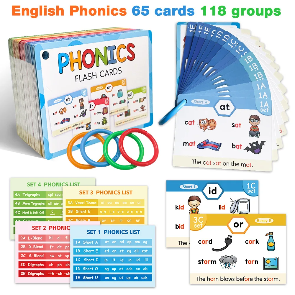 English Phonics Flash Cards Flashcards for Root Word Spelling and Vocabulary Learning Libros Livros
English Phonics Flash Cards Flashcards for Root Word Spelling and Vocabulary Learning Libros Livros