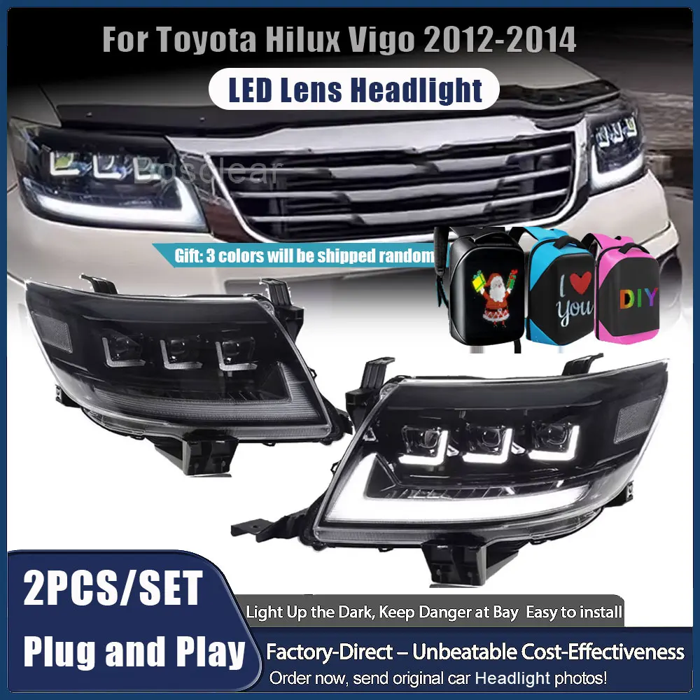2pcs LED Headlamps Assembly for Toyota Hilux Vigo 2012-2014 Auto Parts Cool White Car Headlight with 3 LEN Streamer Turn Signal
2pcs LED Headlamps Assembly for Toyota Hilux Vigo 2012-2014 Auto Parts Cool White Car Headlight with 3 LEN Streamer Turn Signal