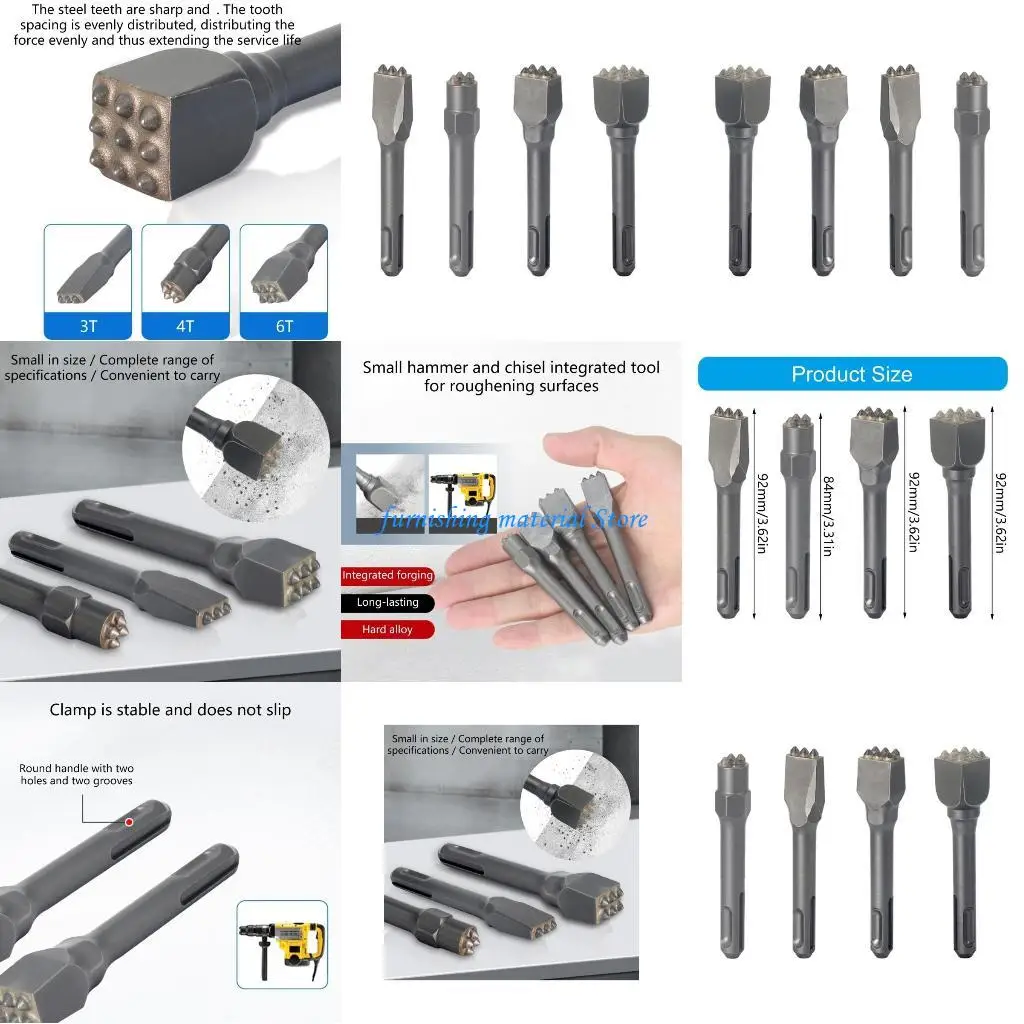 Y5GD Chiseling Hammers Bit Featuring Multiple Tooth Option 3/4/6/9 Teeth for Concrete Surfaces Treatments
Y5GD Chiseling Hammers Bit Featuring Multiple Tooth Option 3/4/6/9 Teeth for Concrete Surfaces Treatments