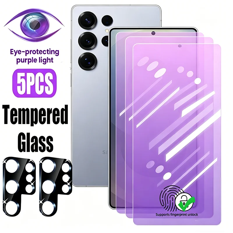 3+2 Pack for Galaxy S25/S25Ultra/S25Plus/S25 Edge Blue Light Blocking Screen Protector, Eyes Protection, ti-Scratch, Bubble-Free
3+2 Pack for Galaxy S25/S25Ultra/S25Plus/S25 Edge Blue Light Blocking Screen Protector, Eyes Protection, ti-Scratch, Bubble-Free