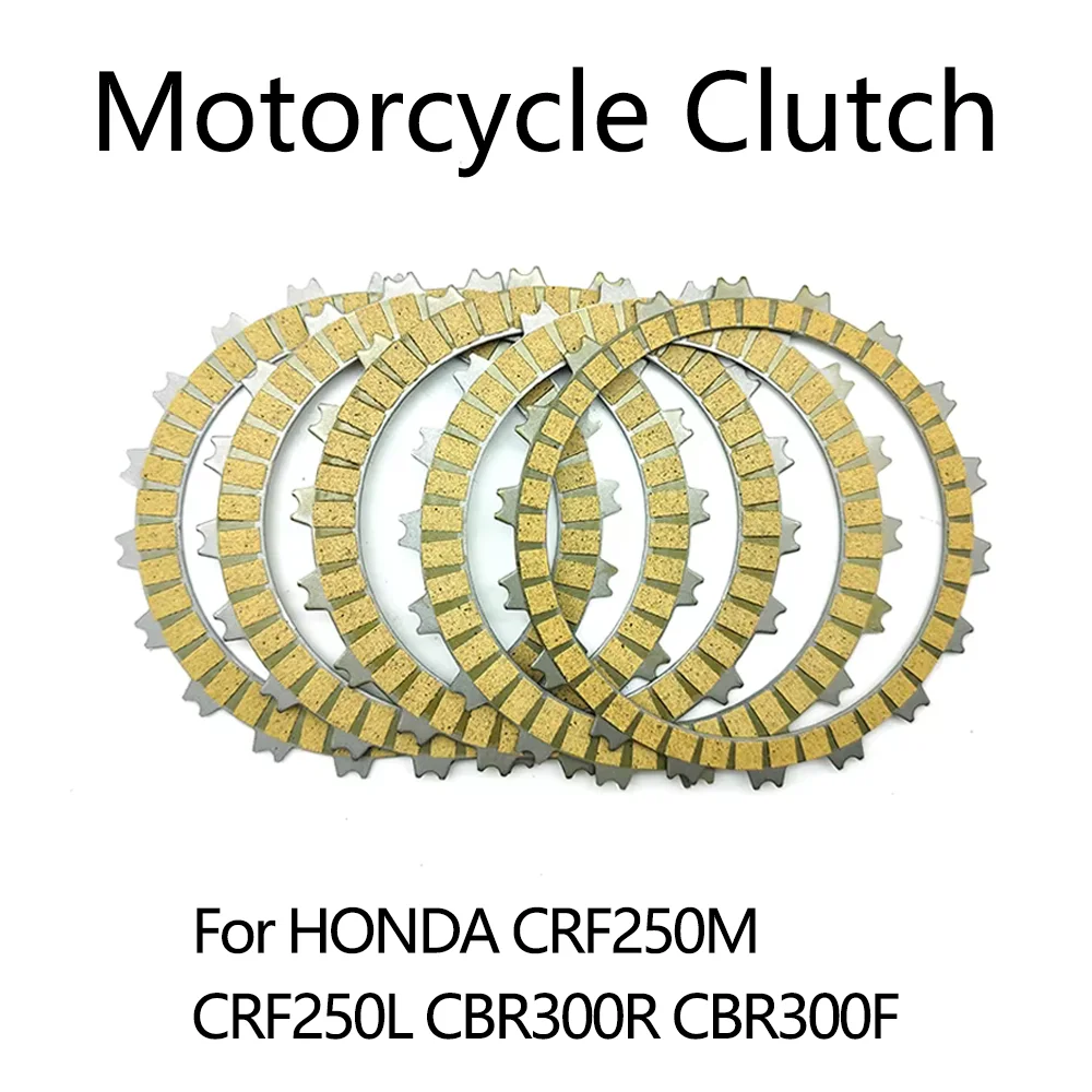 For HONDA CRF250M CRF250L CBR300R CBR300F CRF 250M 250L CBR 300R 300F 250 300 Motorcycle Clutch Friction Plate Set Disc Kits
For HONDA CRF250M CRF250L CBR300R CBR300F CRF 250M 250L CBR 300R 300F 250 300 Motorcycle Clutch Friction Plate Set Disc Kits