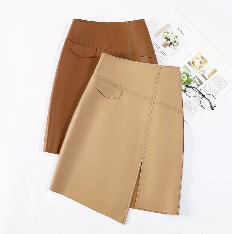 High Waist Real Leather Skirt Hong Kong Sle Women's A-Line Skirt Korean Version INS Super ular eepskin ort Skirt
High Waist Real Leather Skirt Hong Kong Sle Women's A-Line Skirt Korean Version INS Super ular eepskin ort Skirt