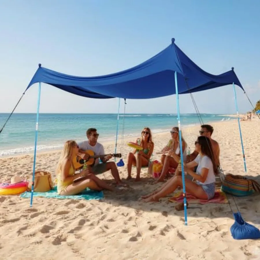 10x10 Beach Tent Sun Shelter, Easy Pop Up Beach Canopy Shade, Portable Outdoor Carpas UPF50+, Includes 4 Poles Adjustable Alumi
10x10 Beach Tent Sun Shelter, Easy Pop Up Beach Canopy Shade, Portable Outdoor Carpas UPF50+, Includes 4 Poles Adjustable Alumi