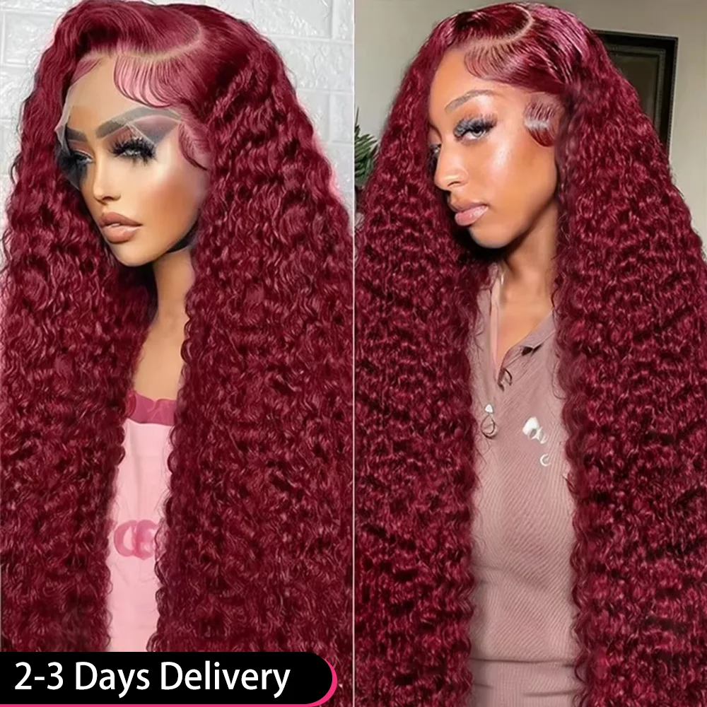 300 Density 99j Burgundy Deep Wave 13x6 Hd Lace Frontal Human Hair Wig Curly Wigs For Women Water Wave 30 Inch Lace Front Wig
300 Density 99j Burgundy Deep Wave 13x6 Hd Lace Frontal Human Hair Wig Curly Wigs For Women Water Wave 30 Inch Lace Front Wig
