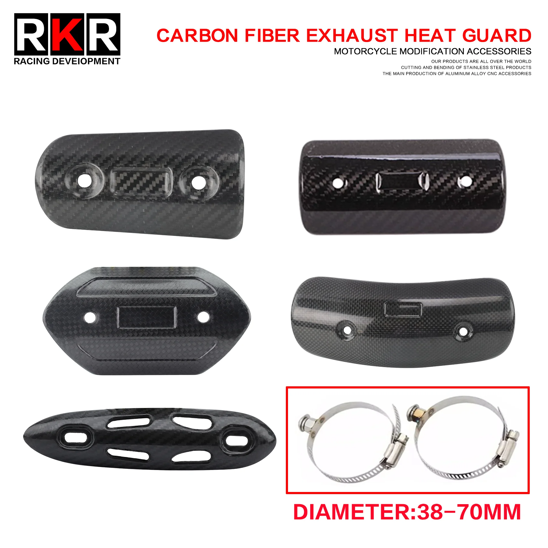 Carbon Fiber Motorcycle Universal Exhaust Pipe Protector Heat Shield Cover Anti-scalding Guard for AR for Akrap for SC for Mivv
Carbon Fiber Motorcycle Universal Exhaust Pipe Protector Heat Shield Cover Anti-scalding Guard for AR for Akrap for SC for Mivv