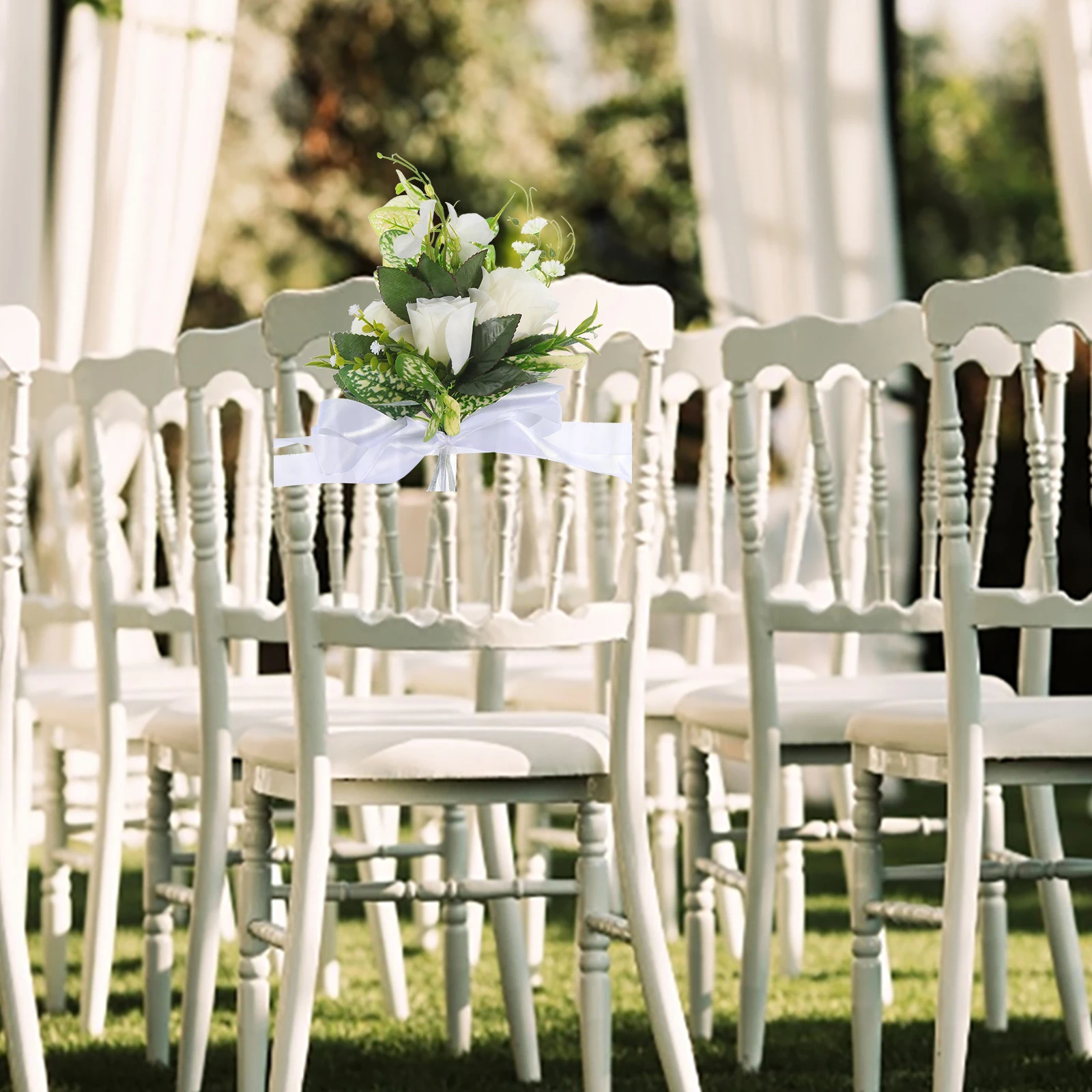 Chair Back Flower Bride Wedding Decor Polyester Artificial Flowers Simulation Rose Aisle Decoration Western Wedding
Chair Back Flower Bride Wedding Decor Polyester Artificial Flowers Simulation Rose Aisle Decoration Western Wedding