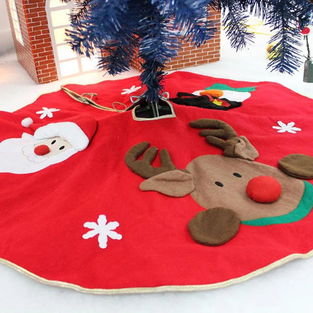 Christmas Tree Skirt Classic Cartoon Santa Snowman Deer Wave Dot Pattern Xmas Tree Bottom Skirt Christmas Party Mat 
Christmas Tree Skirt Classic Cartoon Santa Snowman Deer Wave Dot Pattern Xmas Tree Bottom Skirt Christmas Party Mat