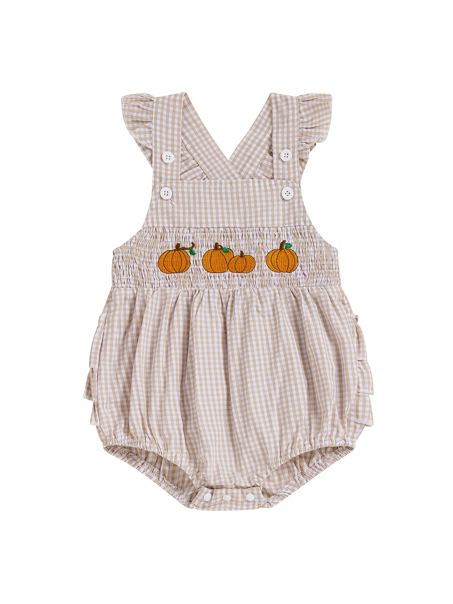 Infant Halloween Costume Long Sleeve Pumpkin Print Jumpsuit Toddler Autumn Romper Baby Girl Fall Outfit with Ruffles
Infant Halloween Costume Long Sleeve Pumpkin Print Jumpsuit Toddler Autumn Romper Baby Girl Fall Outfit with Ruffles