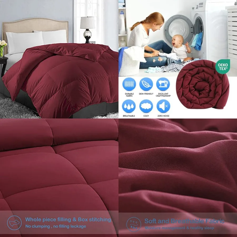 Size Down Alternative Comforter - Quilted Duvet Insert for All Seasons, Soft Lightweight with Corner Tabs, Summer Winter Warm B
Size Down Alternative Comforter - Quilted Duvet Insert for All Seasons, Soft Lightweight with Corner Tabs, Summer Winter Warm B