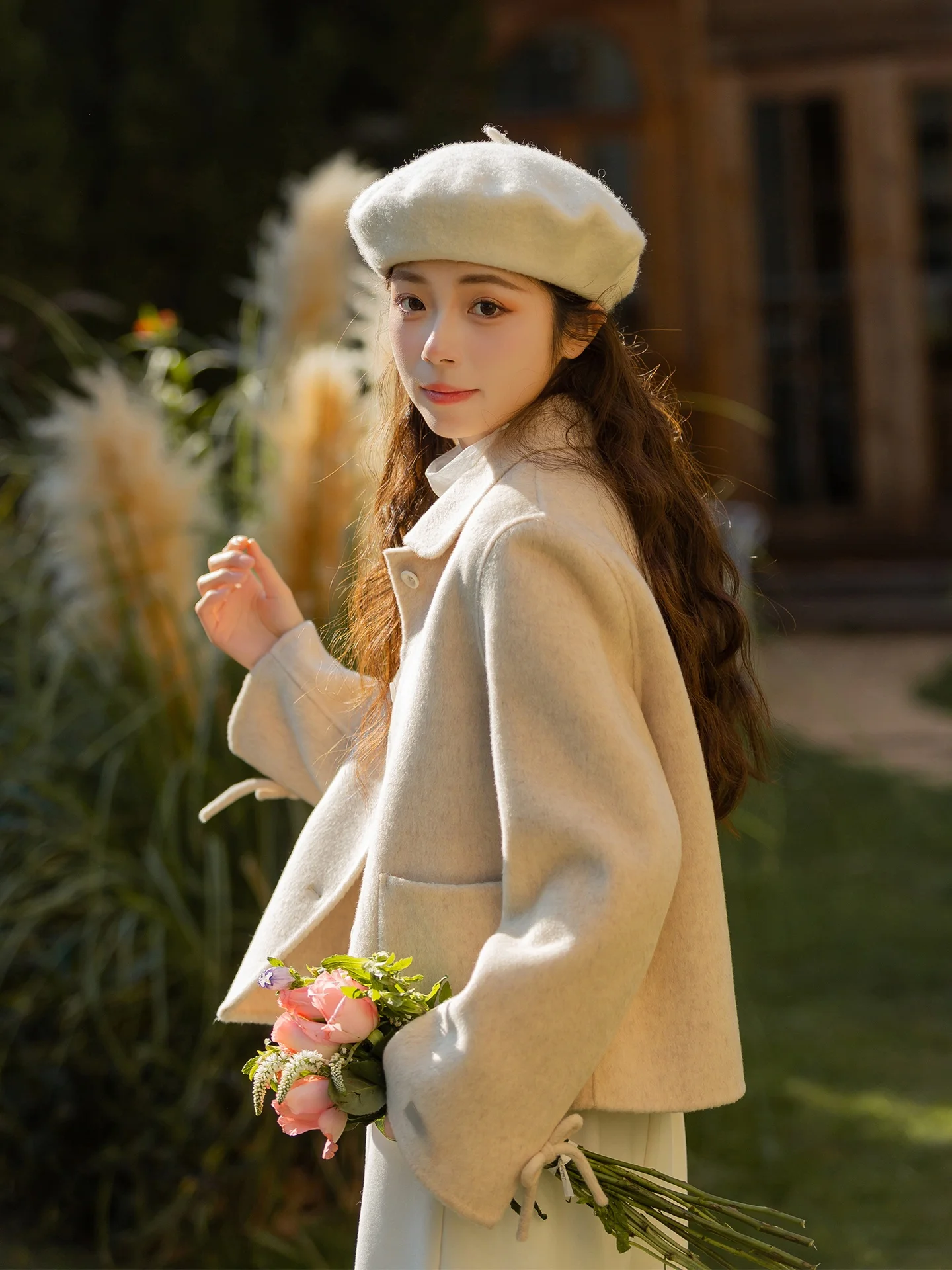 Ele Color QC Woolen Coat Women's ort Double-Faced Woolen Jaet Korean Sle Commute Long Sve Thiened
Ele Color QC Woolen Coat Women's ort Double-Faced Woolen Jaet Korean Sle Commute Long Sve Thiened