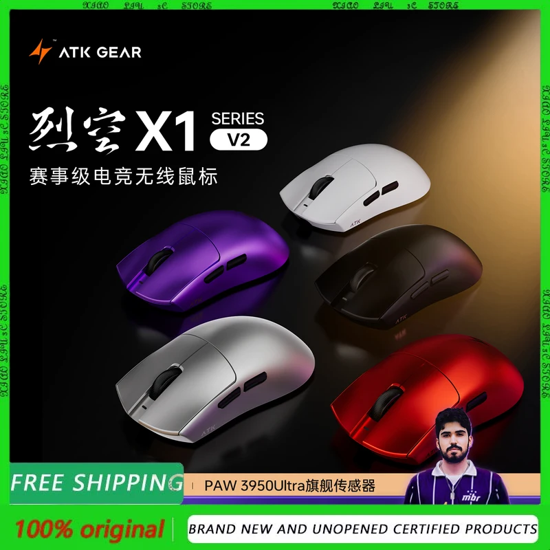 ATK X1 V2 ULTRA MAX/Ultimate/Extreme Mouse Wireless 8K Hz Paw3950Ultra Lightweight Ergonomic High Performance FPS Gaming Mouse
ATK X1 V2 ULTRA MAX/Ultimate/Extreme Mouse Wireless 8K Hz Paw3950Ultra Lightweight Ergonomic High Performance FPS Gaming Mouse