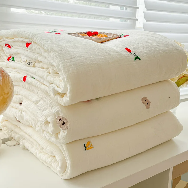 Summer Ice Cool Thin Quilt Breathable Blanket Super Soft Double Layer Yarn Summer Blanket Air Conditioning Quilt Queen Quilt 퀼트
Summer Ice Cool Thin Quilt Breathable Blanket Super Soft Double Layer Yarn Summer Blanket Air Conditioning Quilt Queen Quilt 퀼트