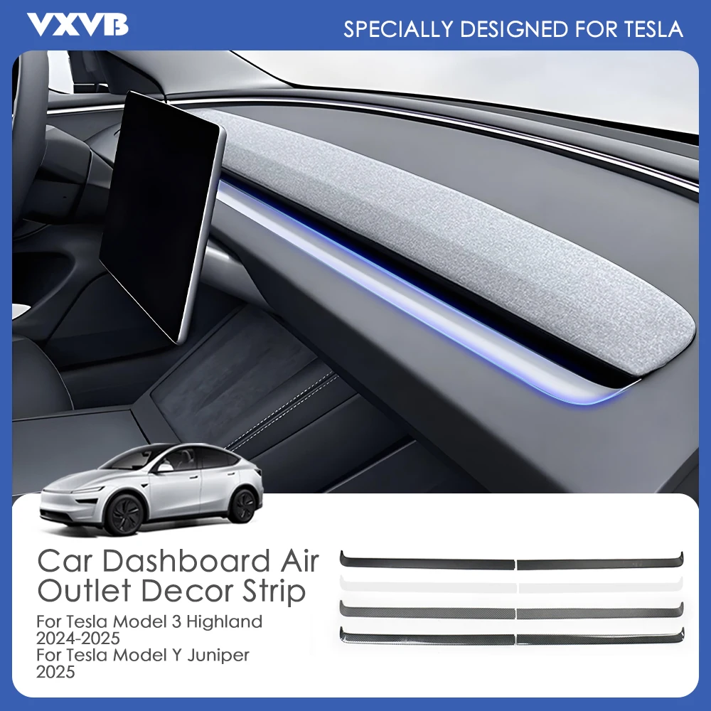 Накладка на приборную панель для Tesla Model Y Juniper 2025 Model 3 Highland 2024-2025 ABS, декоративная крышка для приборной панели, аксессуары 
Накладка на приборную панель для Tesla Model Y Juniper 2025 Model 3 Highland 2024-2025 ABS, декоративная крышка для приборной панели, аксессуары
