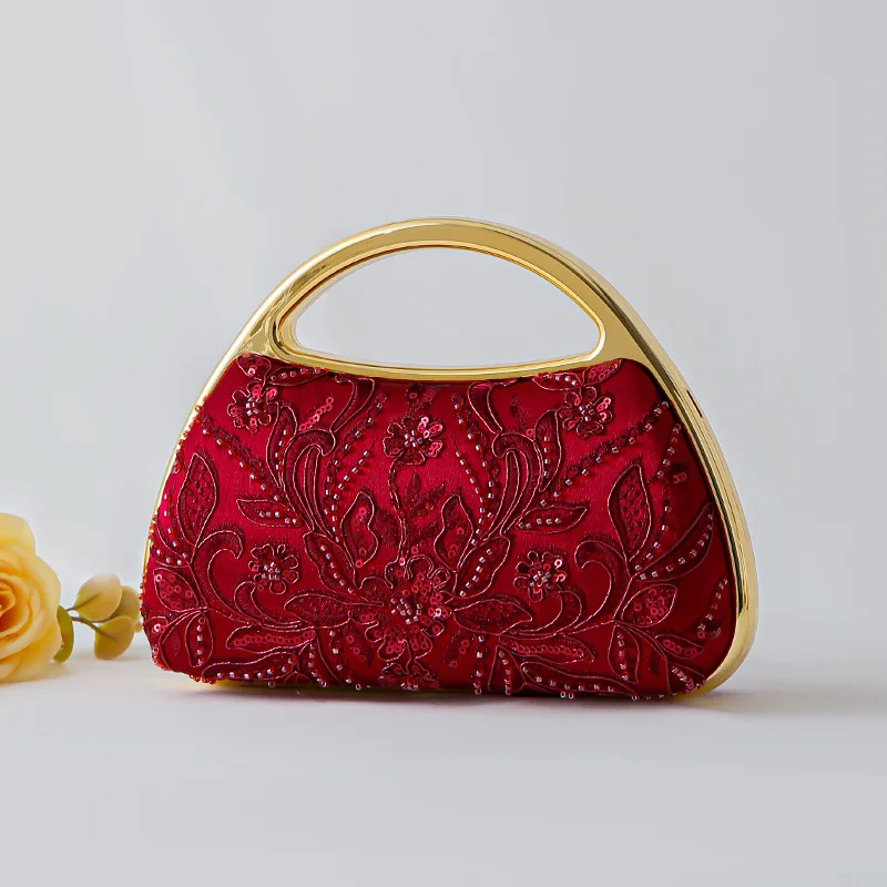  2026 Brand Design Fashionable Flower Shaped Hand Embroidered Banquet Bag Metal Edge Handbag Evening Dress Cheongsam Bag
2026 Brand Design Fashionable Flower Shaped Hand Embroidered Banquet Bag Metal Edge Handbag Evening Dress Cheongsam Bag