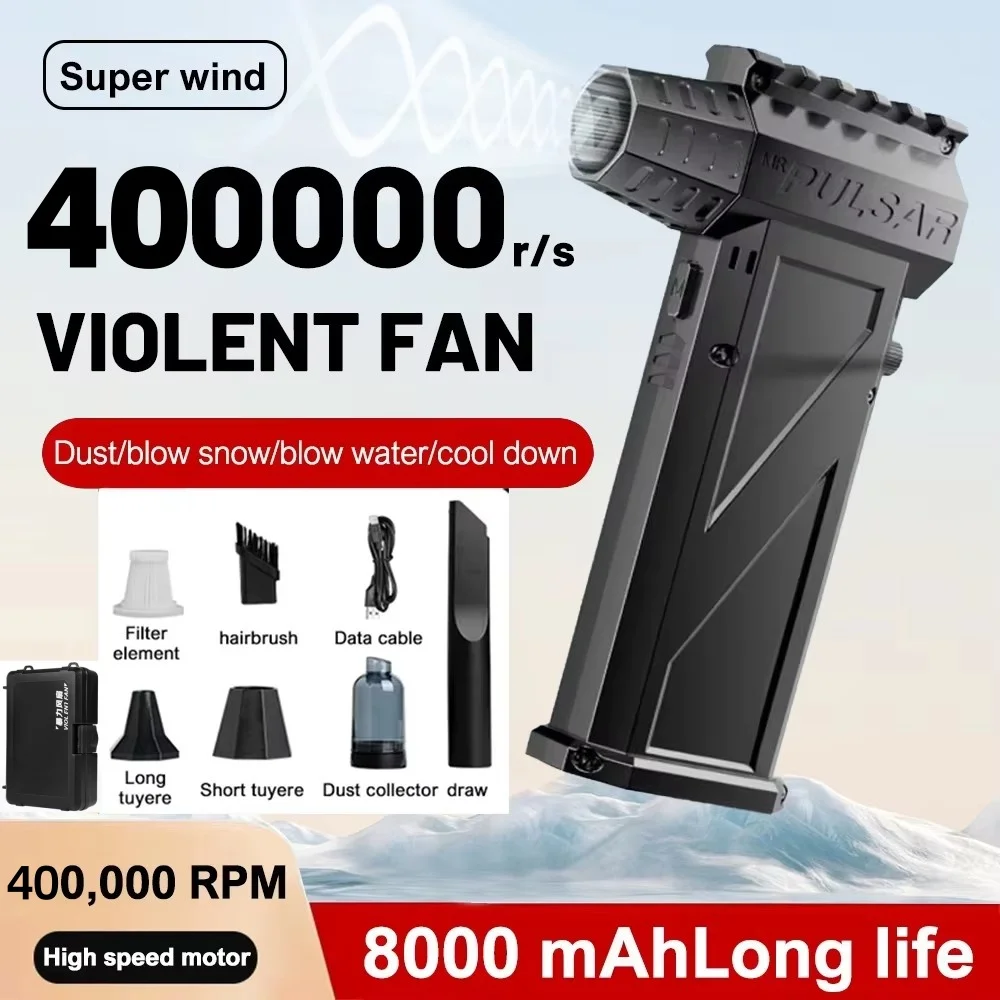X3Pro Violent Fan 400000 об/мин Мощный воздуходувка Пылесос Тип-C Зарядка Сильный ветер 58 м/с Бесщеточный турбореактивный вентилятор
X3Pro Violent Fan 400000 об/мин Мощный воздуходувка Пылесос Тип-C Зарядка Сильный ветер 58 м/с Бесщеточный турбореактивный вентилятор