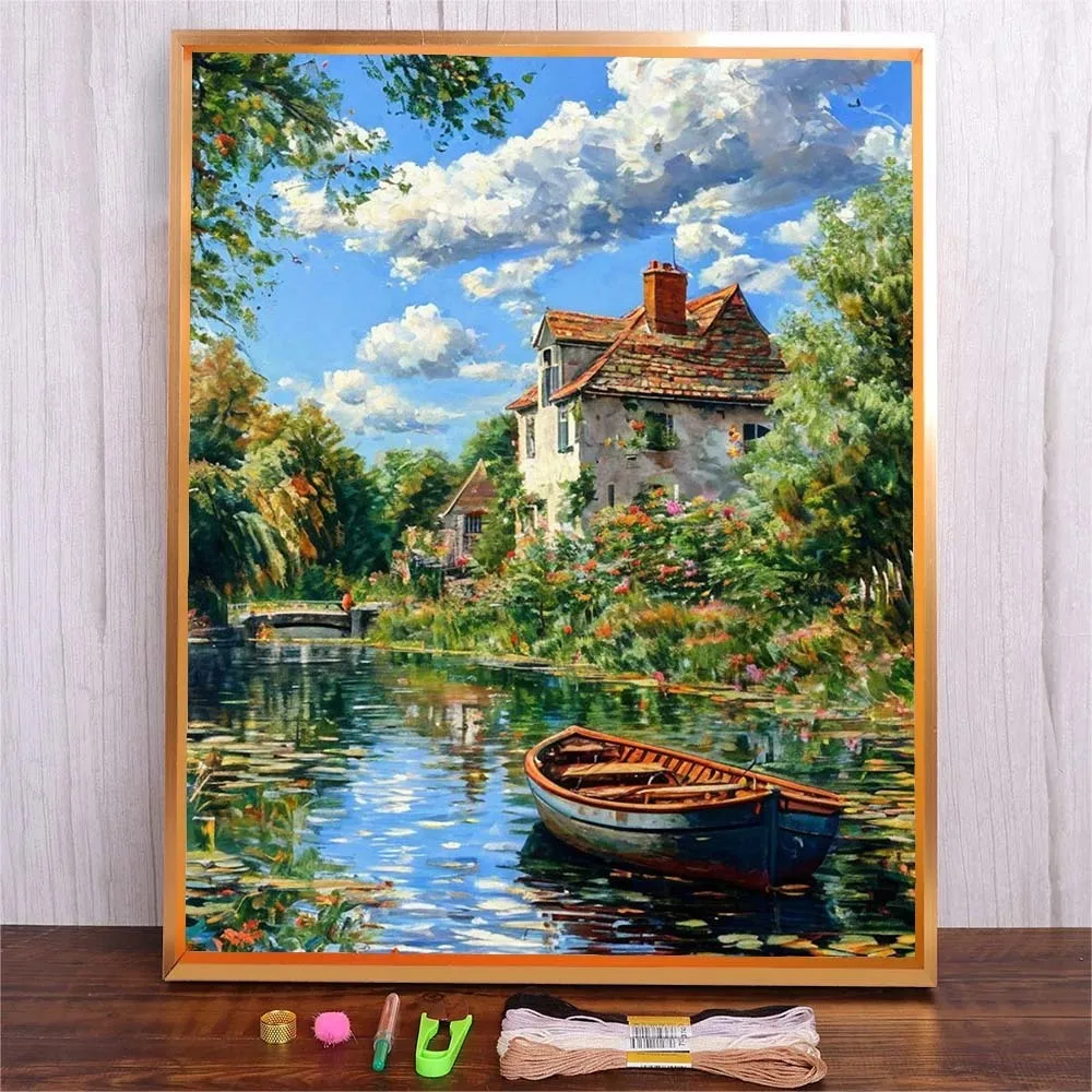 Cross Stitch Embroidery Kits Scenery With Patterns And Instructions Home Wall Art Decoration Diy Cotton Thread Handicraft Gift
Cross Stitch Embroidery Kits Scenery With Patterns And Instructions Home Wall Art Decoration Diy Cotton Thread Handicraft Gift