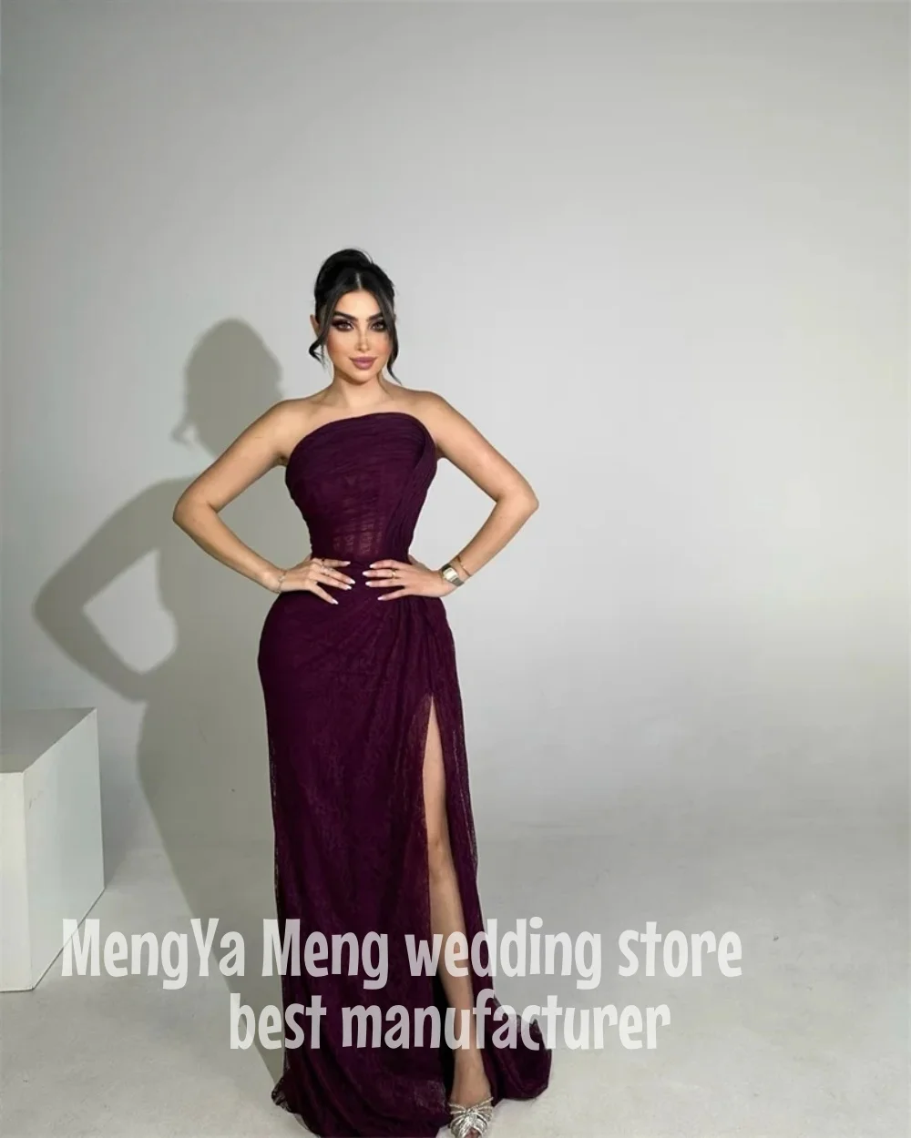 ZHUISHU customized Strapless Sleeveless Mermaid Prom Dresses Floor-length Lace-up Side High Slit Party Dresses
ZHUISHU customized Strapless Sleeveless Mermaid Prom Dresses Floor-length Lace-up Side High Slit Party Dresses