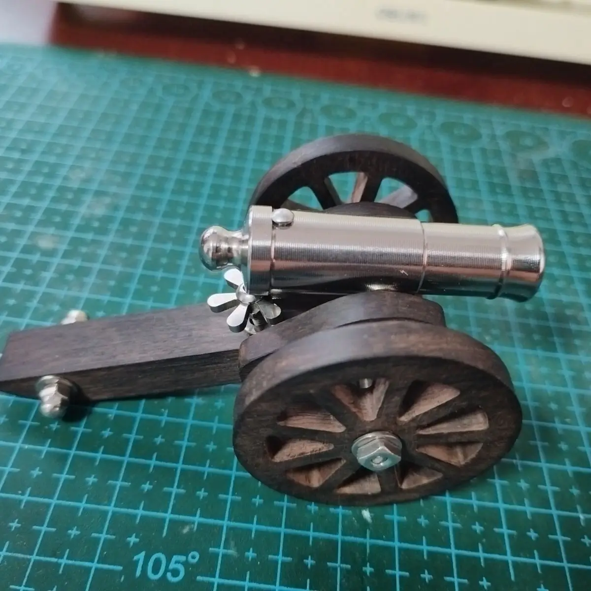 304 Stainless Steel Napoleon Cannon Toy Model with African Blackwood Carriage, Vintage Cannon
304 Stainless Steel Napoleon Cannon Toy Model with African Blackwood Carriage, Vintage Cannon