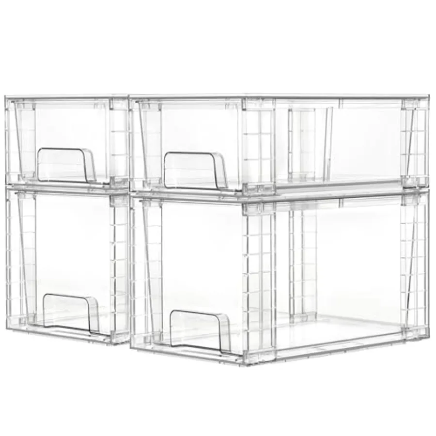4 Pack Clear Stackable Storage DrawersUnder Sink and Kitchen Organizers Storage Easy to Assemble Plastic Drawers for Baby Bottl
4 Pack Clear Stackable Storage DrawersUnder Sink and Kitchen Organizers Storage Easy to Assemble Plastic Drawers for Baby Bottl