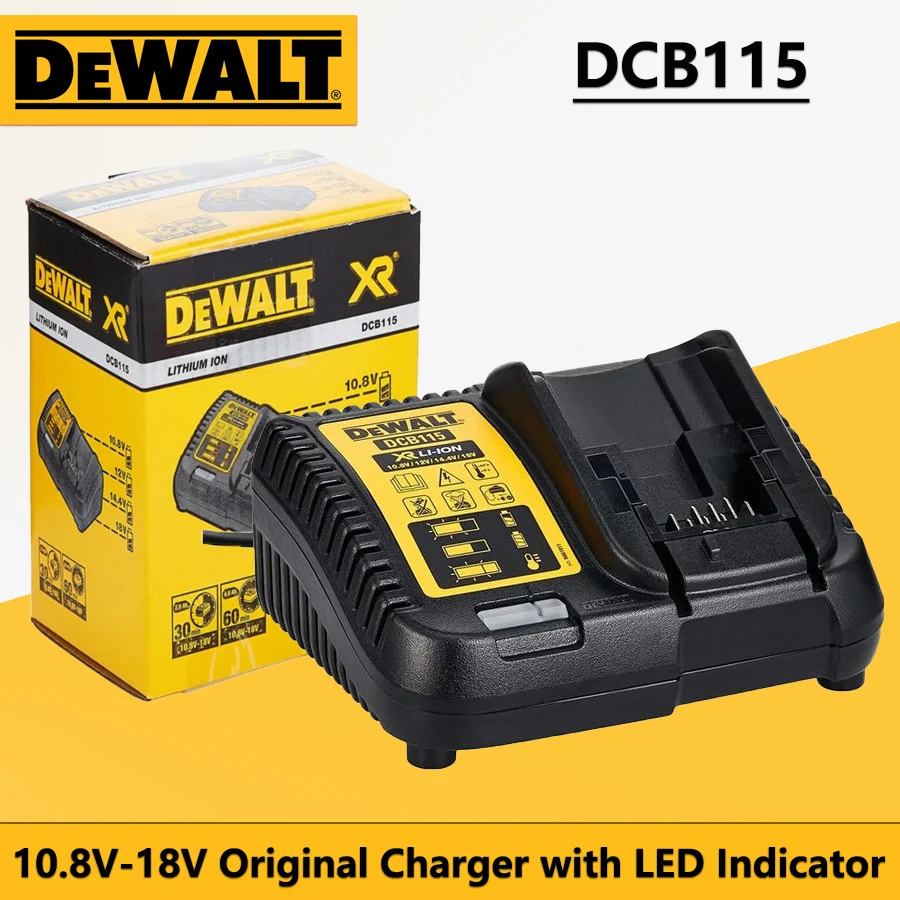 DEWALT Original Lithium Battery Charger 10.8V-18V 4A with LED Charging Indicator Universal Charger Power Tool Accessory DCB115
DEWALT Original Lithium Battery Charger 10.8V-18V 4A with LED Charging Indicator Universal Charger Power Tool Accessory DCB115