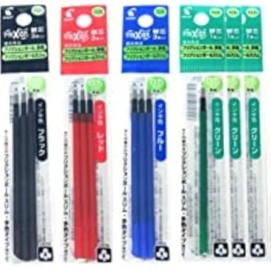 Gel Ink Refills for FriXion Ball 4 Gel Ink Multi Pen 0.5mm Black/Blue/Red/Green Ink 6 Packs 12 refills total Value Set
Gel Ink Refills for FriXion Ball 4 Gel Ink Multi Pen 0.5mm Black/Blue/Red/Green Ink 6 Packs 12 refills total Value Set