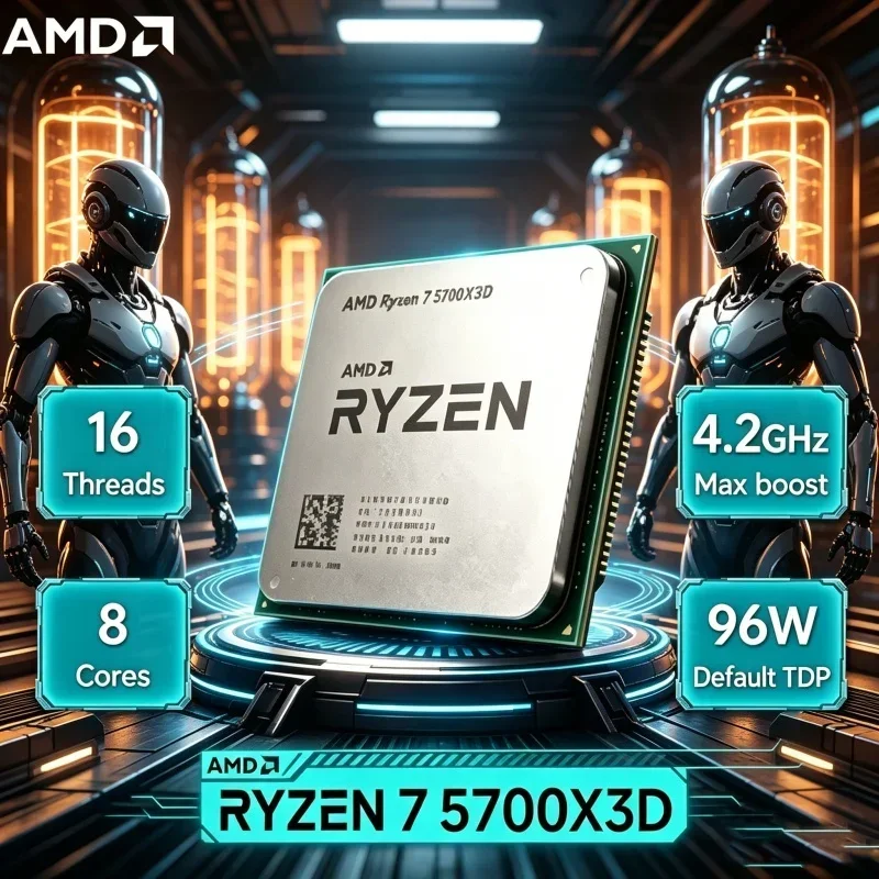 AMD R7 5700X3D Ryzen 7 5700X3D 96MB 3D Cache 8 Core 16 Thread Low Latency Gaming Desktop Processor AM4 Bulk No Cooler
AMD R7 5700X3D Ryzen 7 5700X3D 96MB 3D Cache 8 Core 16 Thread Low Latency Gaming Desktop Processor AM4 Bulk No Cooler
