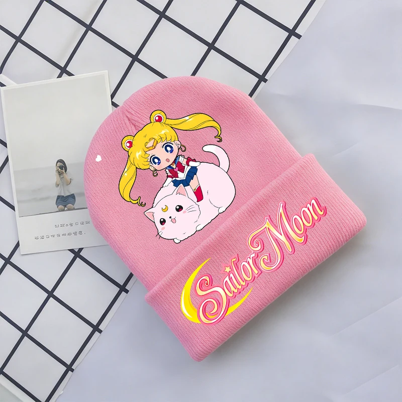 Sailor Moon Children Woolly Cap Girl Kawaii Knitted Hat Winter Warm Outdoor Cycling Thermal Hat Pink Casual Caps Hats Xmas Gift
Sailor Moon Children Woolly Cap Girl Kawaii Knitted Hat Winter Warm Outdoor Cycling Thermal Hat Pink Casual Caps Hats Xmas Gift